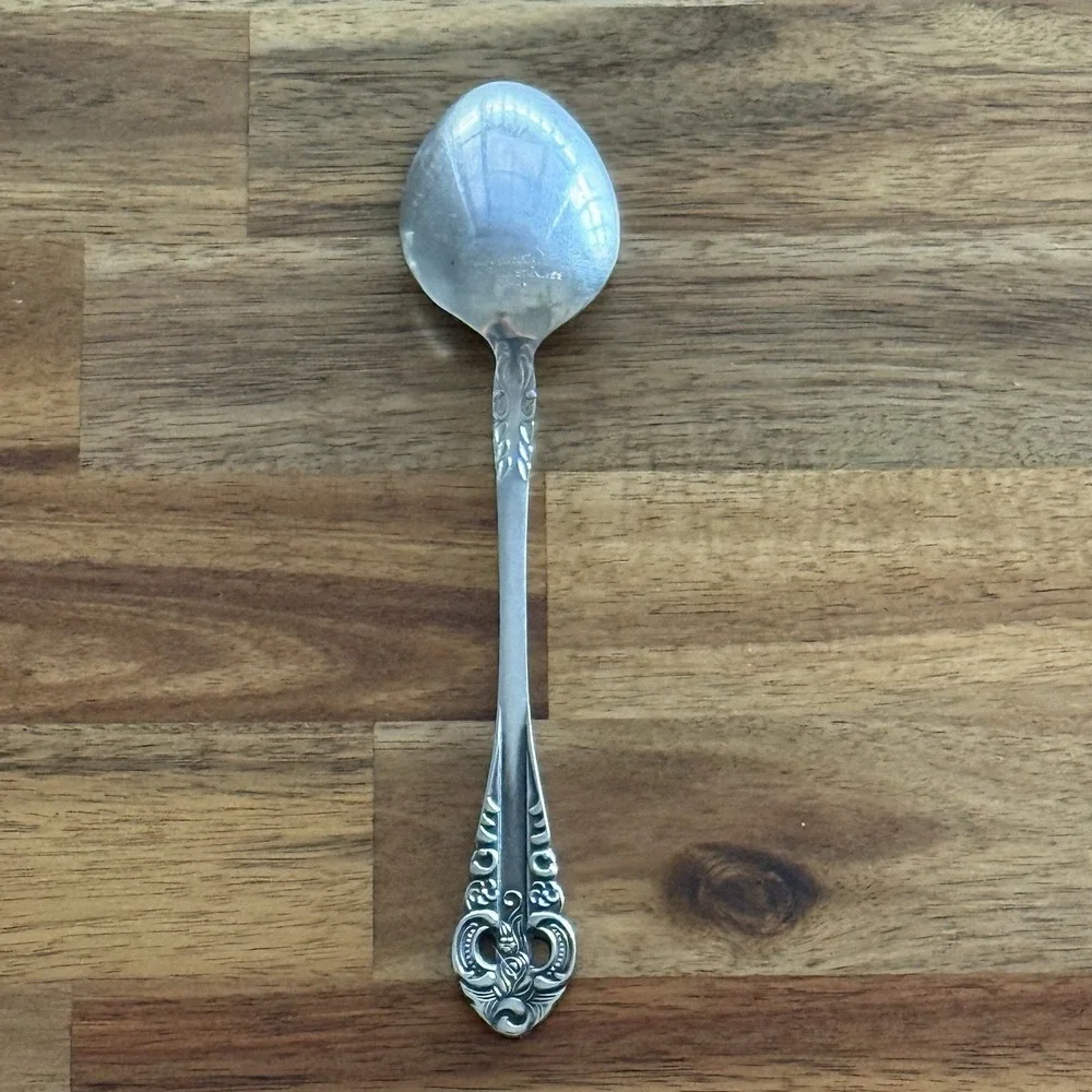National Silver DYNASTY II Stainless Japan NS Pierced‎ Handle Spoon